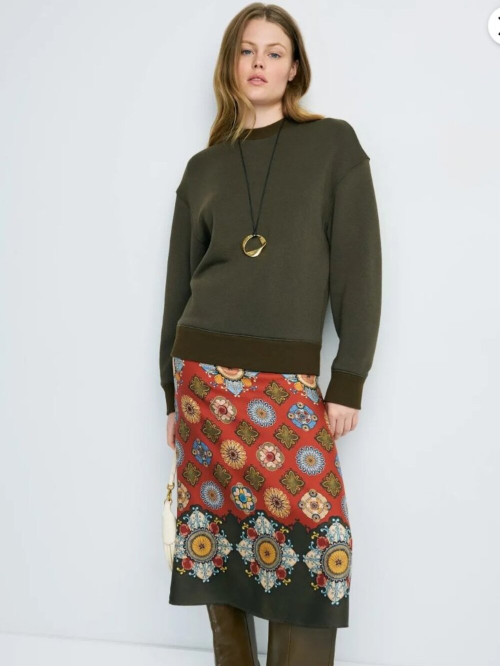 La DoubleJ Sporty Sweatshirt Pencil Silk & Cotton Dress Size Small MSRP $890